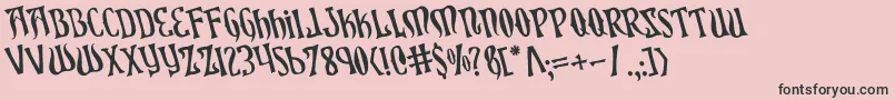 Xiphosrot Font – Black Fonts on Pink Background