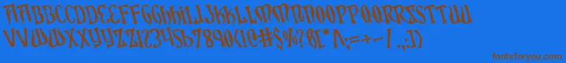 Xiphosrot Font – Brown Fonts on Blue Background