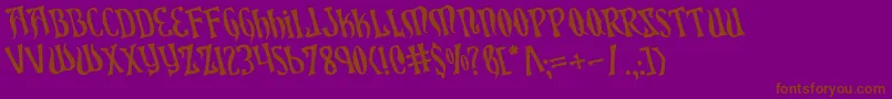 Xiphosrot Font – Brown Fonts on Purple Background