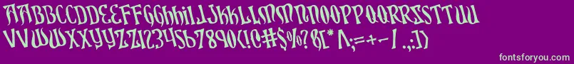 Xiphosrot Font – Green Fonts on Purple Background