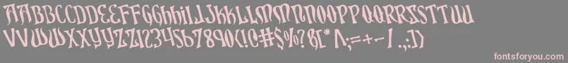 Шрифт Xiphosrot – розовые шрифты на сером фоне