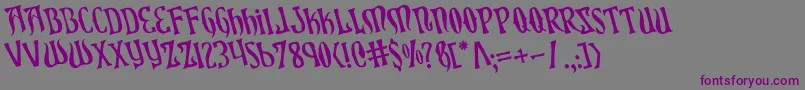 Шрифт Xiphosrot – фиолетовые шрифты на сером фоне