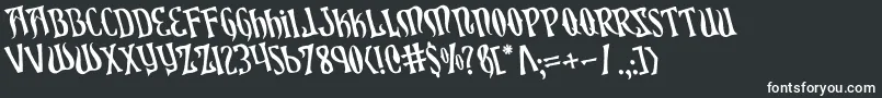 Xiphosrot Font – White Fonts on Black Background
