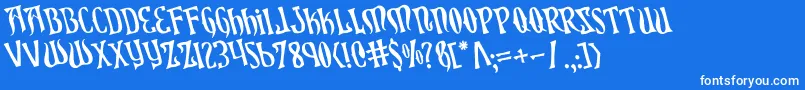 Xiphosrot Font – White Fonts on Blue Background