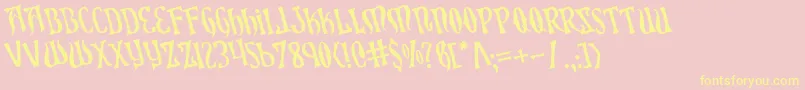 Xiphosrot Font – Yellow Fonts on Pink Background