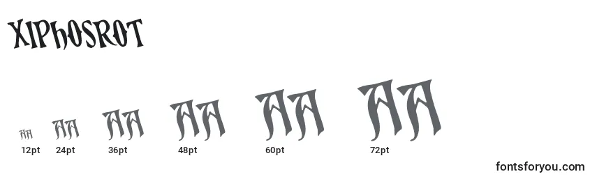 Xiphosrot Font Sizes