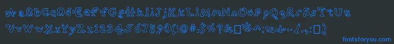Cockfont Font – Blue Fonts on Black Background