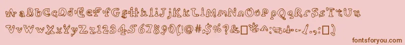 Police Cockfont – polices brunes sur fond rose