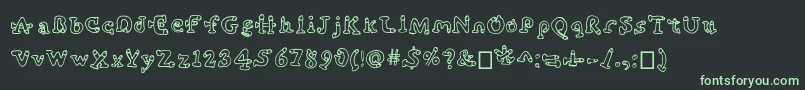 Cockfont Font – Green Fonts on Black Background