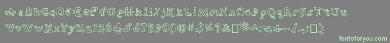 Cockfont Font – Green Fonts on Gray Background