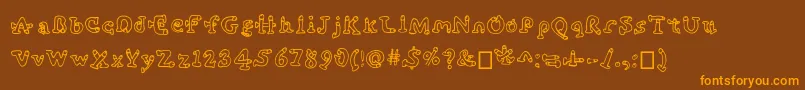 Cockfont Font – Orange Fonts on Brown Background