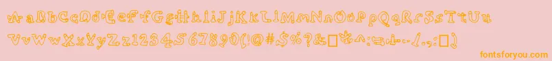 Cockfont Font – Orange Fonts on Pink Background