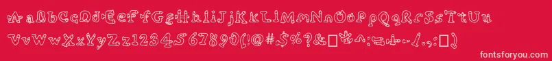 Cockfont Font – Pink Fonts on Red Background