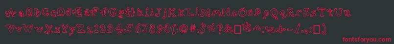 Cockfont Font – Red Fonts on Black Background