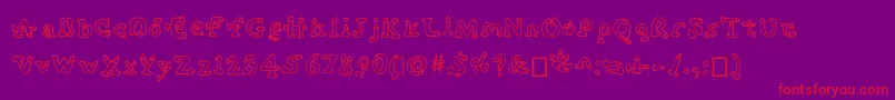 Cockfont Font – Red Fonts on Purple Background