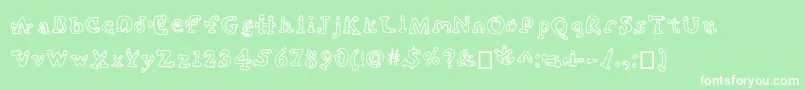 Cockfont Font – White Fonts on Green Background