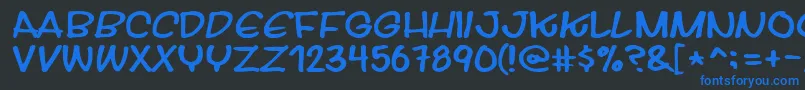 Streetwisebuddy Font – Blue Fonts on Black Background