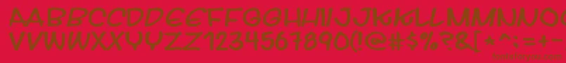 Streetwisebuddy Font – Brown Fonts on Red Background