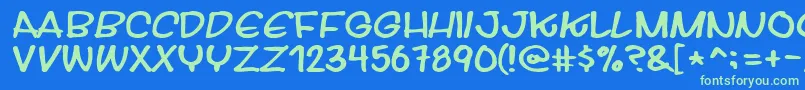 Streetwisebuddy Font – Green Fonts on Blue Background