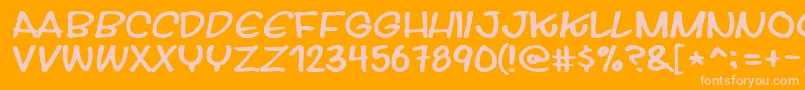 Streetwisebuddy Font – Pink Fonts on Orange Background