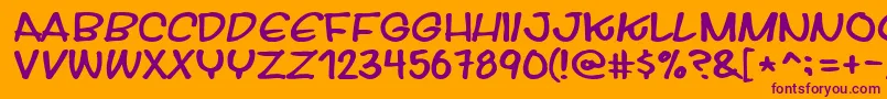 Streetwisebuddy Font – Purple Fonts on Orange Background