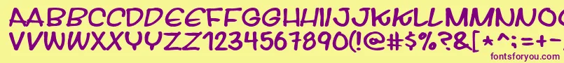 Streetwisebuddy Font – Purple Fonts on Yellow Background