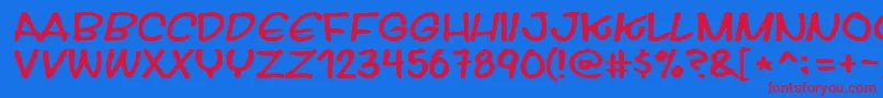 Streetwisebuddy Font – Red Fonts on Blue Background