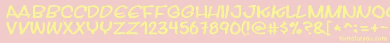 Streetwisebuddy Font – Yellow Fonts on Pink Background