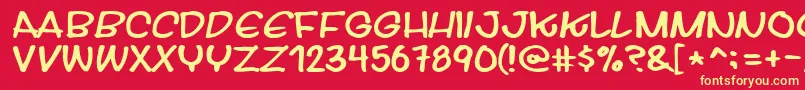 Streetwisebuddy Font – Yellow Fonts on Red Background