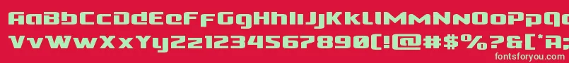 Cobaltalienexpand Font – Green Fonts on Red Background