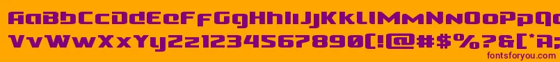 Cobaltalienexpand Font – Purple Fonts on Orange Background
