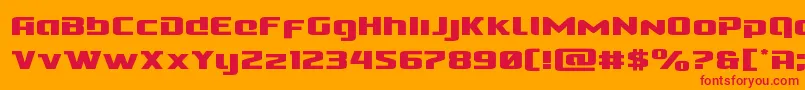 フォントCobaltalienexpand – オレンジの背景に赤い文字