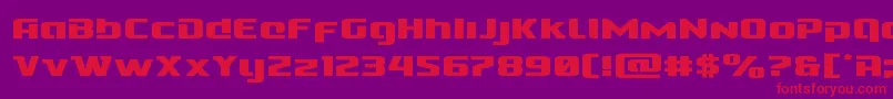 Cobaltalienexpand Font – Red Fonts on Purple Background