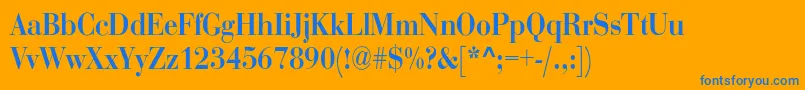 RothnicndBold Font – Blue Fonts on Orange Background