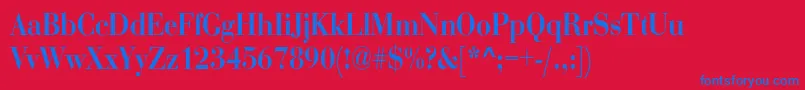 RothnicndBold Font – Blue Fonts on Red Background