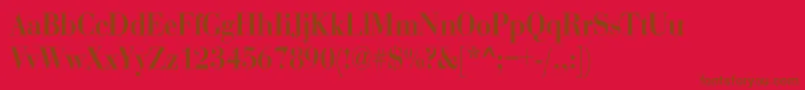Police RothnicndBold – polices brunes sur fond rouge