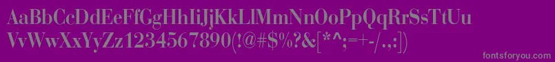 RothnicndBold-Schriftart – Graue Schriften auf violettem Hintergrund
