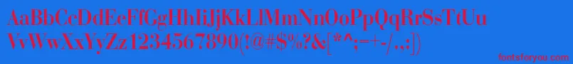 RothnicndBold Font – Red Fonts on Blue Background
