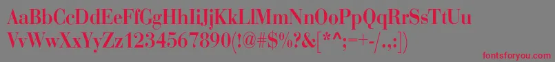 RothnicndBold Font – Red Fonts on Gray Background