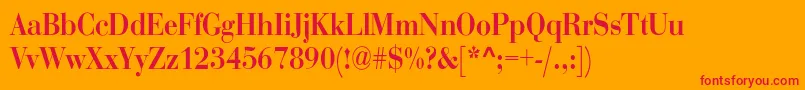 RothnicndBold Font – Red Fonts on Orange Background