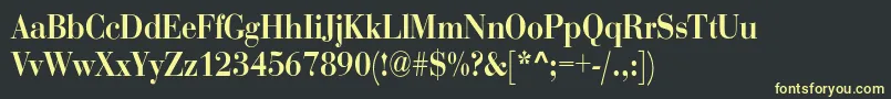 RothnicndBold Font – Yellow Fonts on Black Background