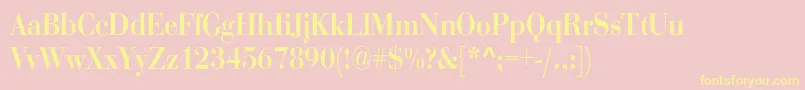RothnicndBold Font – Yellow Fonts on Pink Background