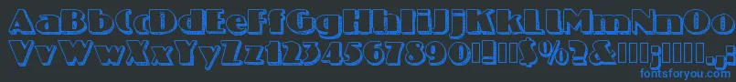 Nineteenohfive Font – Blue Fonts on Black Background