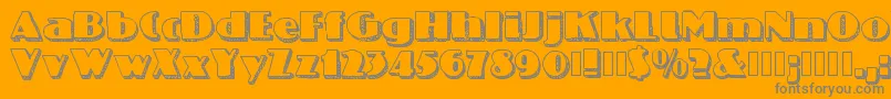 Nineteenohfive Font – Gray Fonts on Orange Background