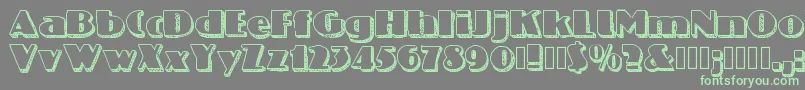 Nineteenohfive Font – Green Fonts on Gray Background