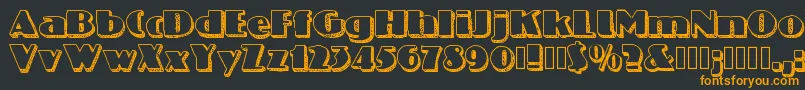 Nineteenohfive Font – Orange Fonts on Black Background