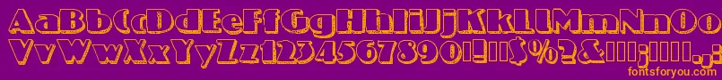 Nineteenohfive Font – Orange Fonts on Purple Background