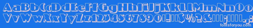 More about Nineteenohfive Font Nineteenohfive Font – Pink Fonts on Blue Background