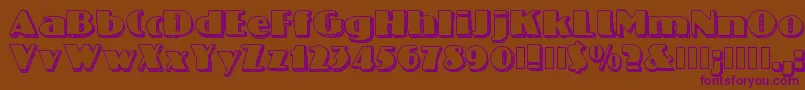 Nineteenohfive Font – Purple Fonts on Brown Background