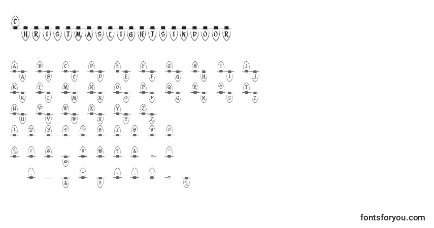 Schriftart Christmaslightsindoor – Alphabet, Zahlen, spezielle Symbole